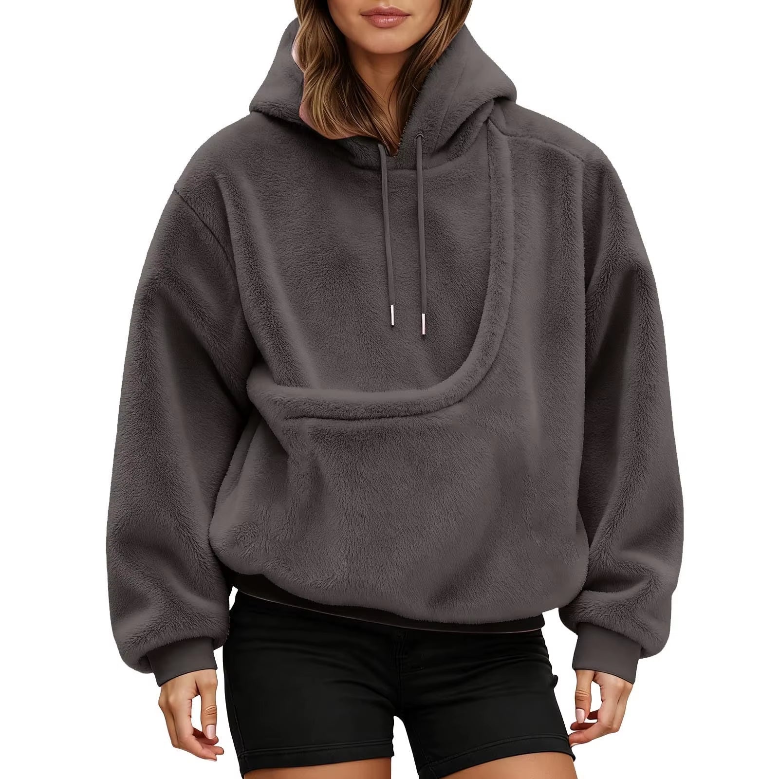 Unisex Pet Carrier Hoodie Cat Dog Bag Long Sleeve Sweatshirt Multiple Colors Plush Daily Wear Fashion Accessory