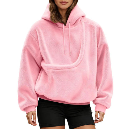 Unisex Pet Carrier Hoodie Cat Dog Bag Long Sleeve Sweatshirt Multiple Colors Plush Daily Wear Fashion Accessory